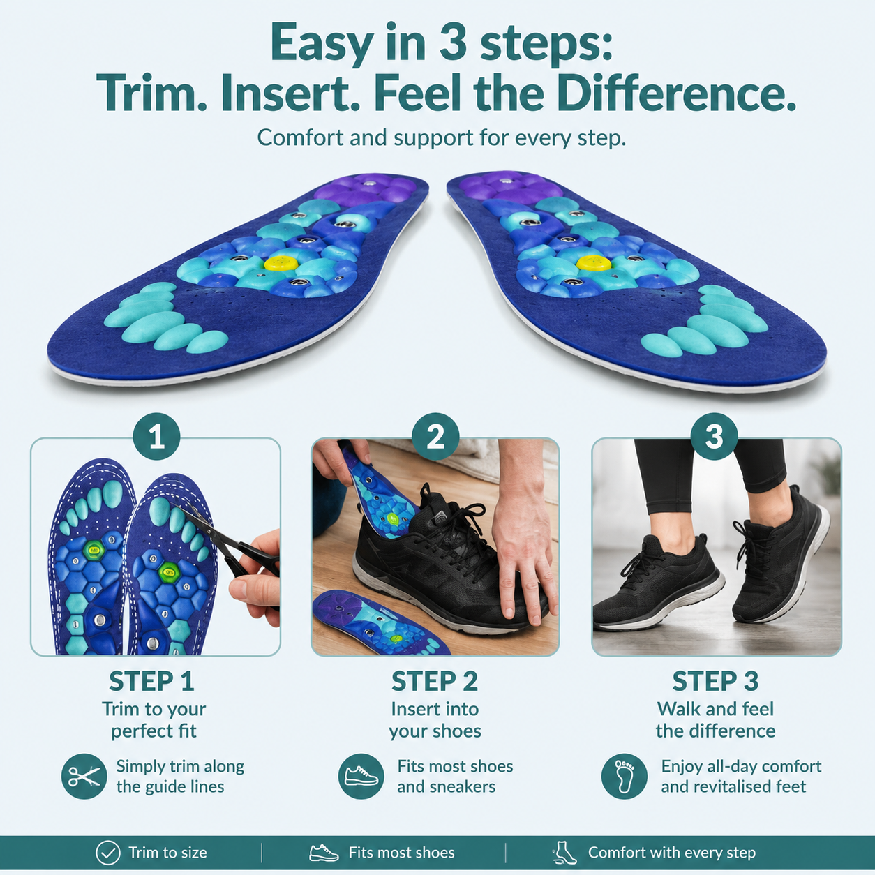 MagnaStep | Magnetic acupressure. Every step. Wide awake.