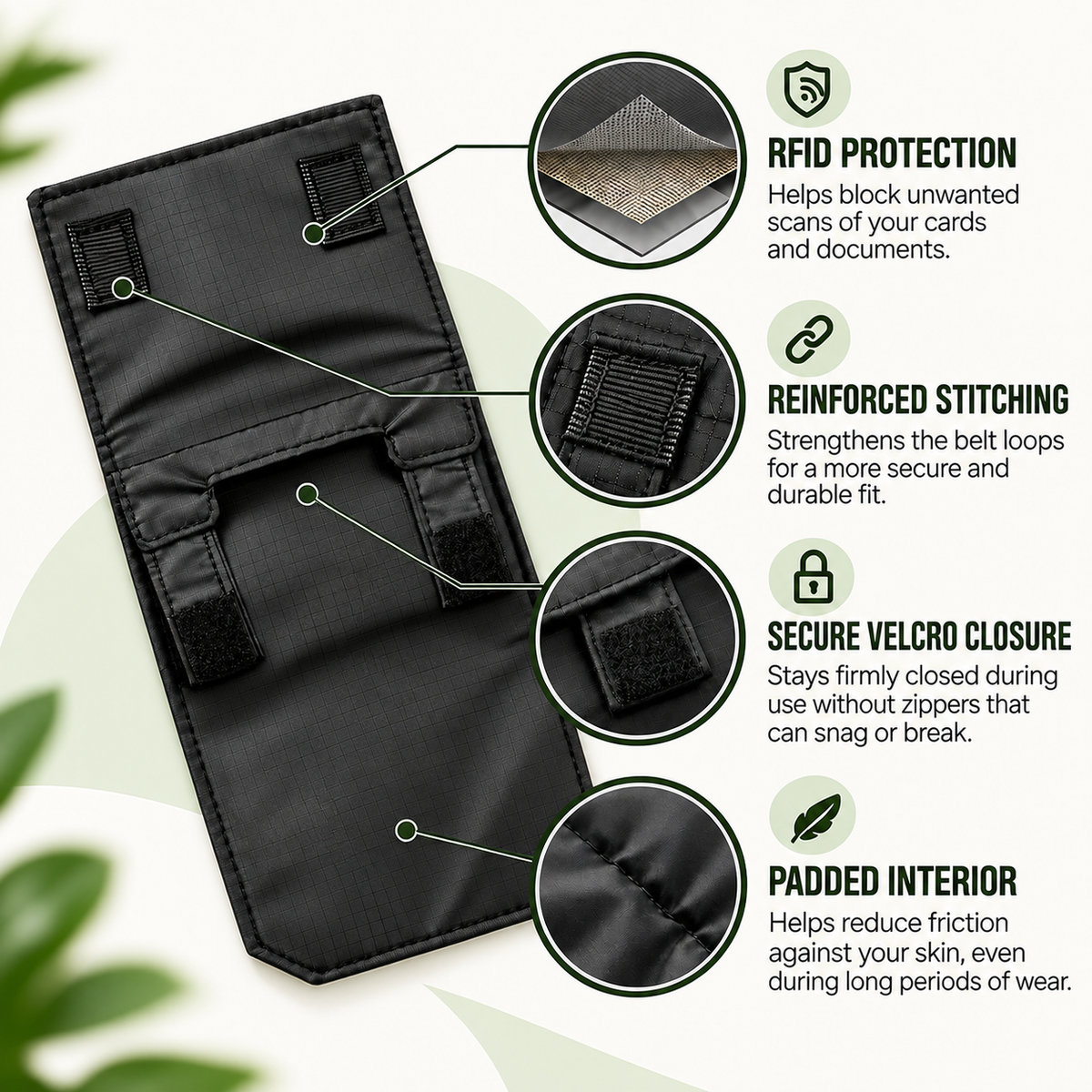 Hidden Travel Money Belt Pouch